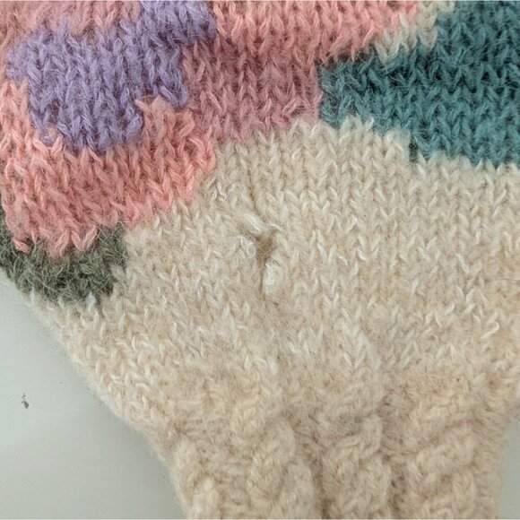 Talbots Floral Cardigan Womens Size Medium Cream Vintage V Neck Button Front - Picture 6 of 13